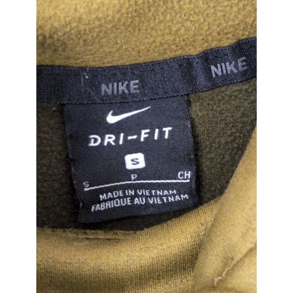 Nike Hoodie Mens S Green Therma‎ Swoosh Essential Pullover Dri Fit Sweatshirt